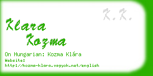 klara kozma business card